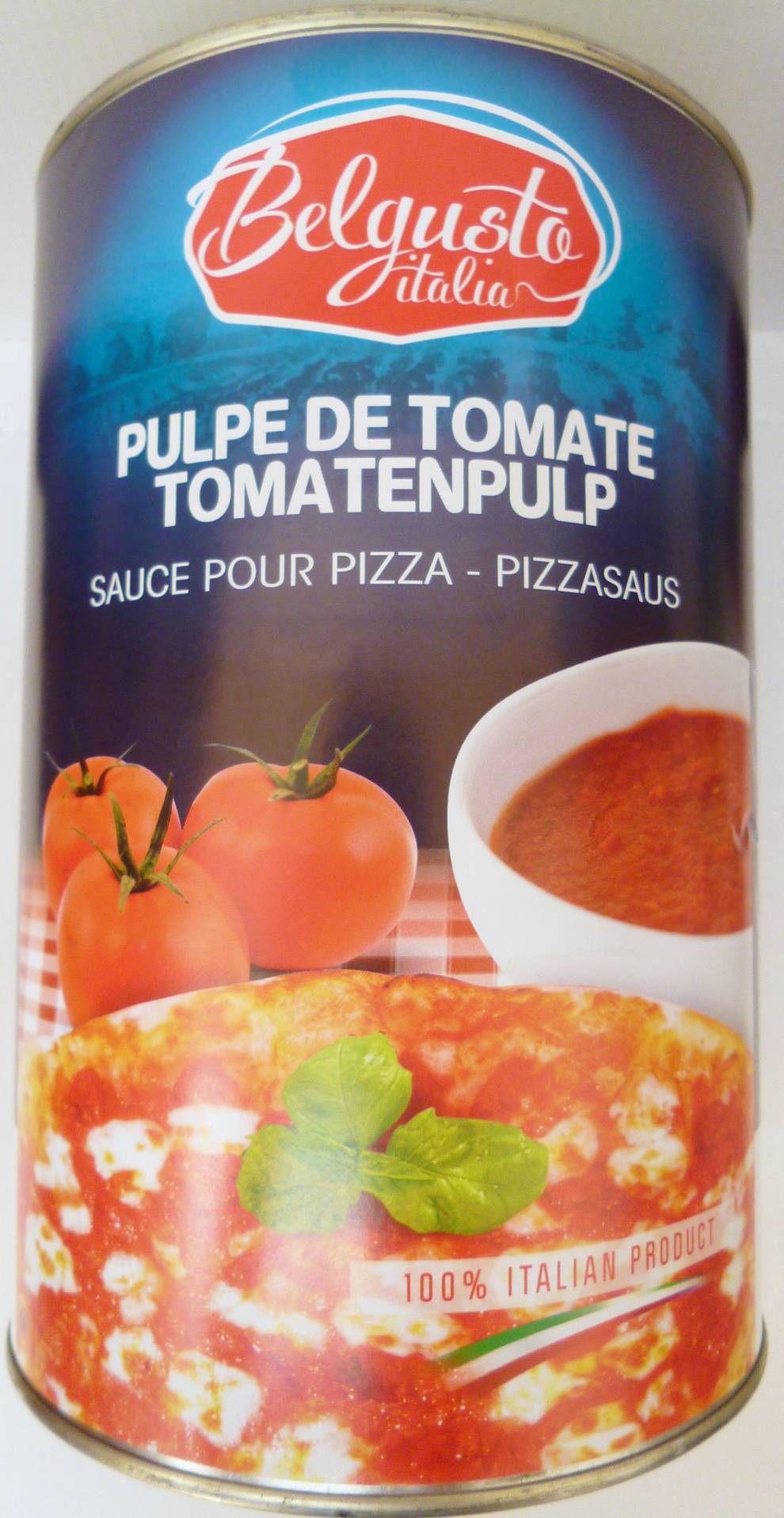 Drvené paradajky polpa  4,3kg plechovka BELGUSTO