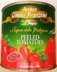 Lúpané paradajky 2,5kg plech. FRANZESE
