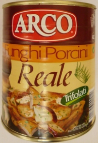 Hríby krájané v oleji 1/1 plech. ARCO