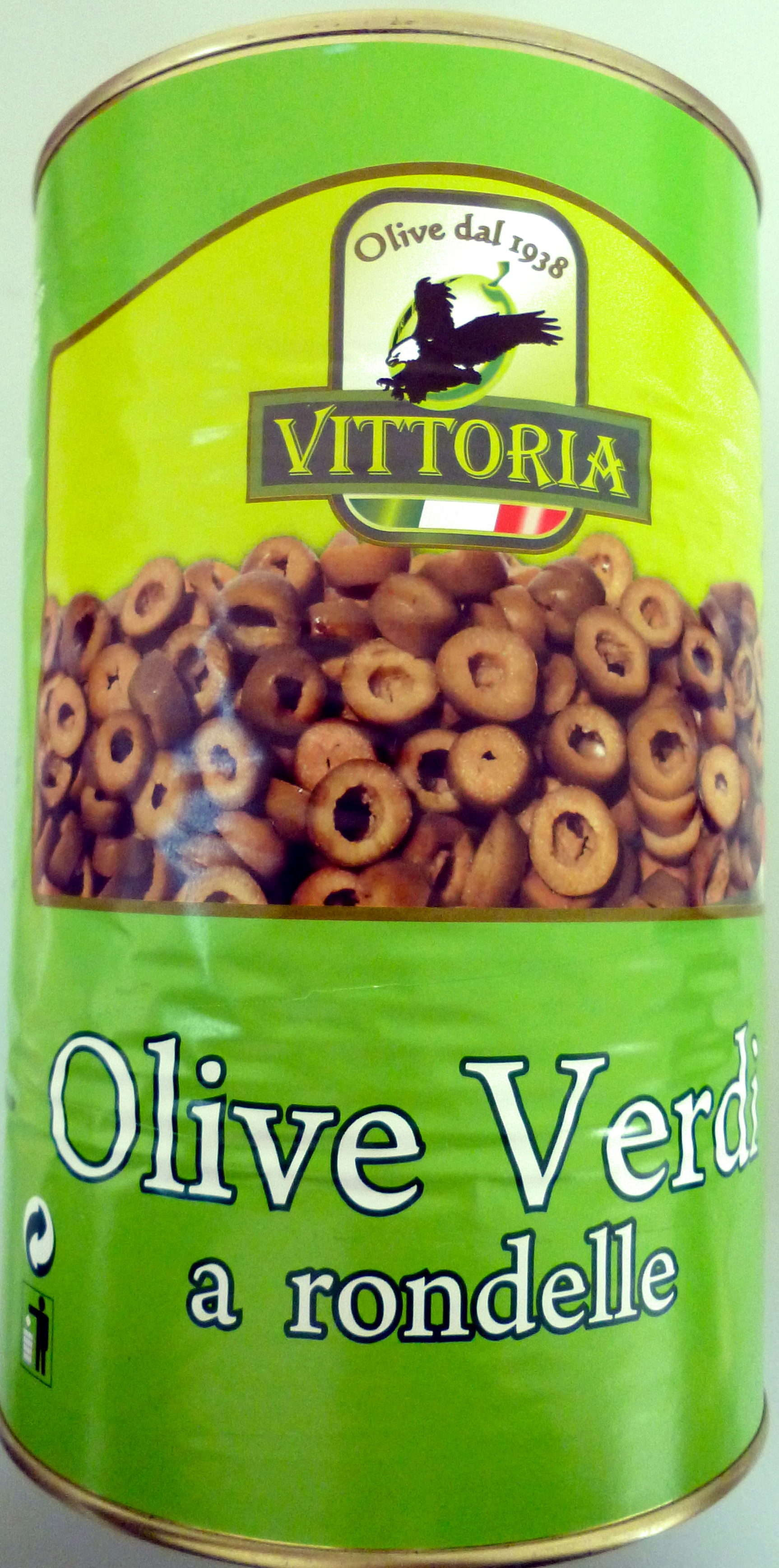 Olivy zelené krájané 5/1 plech.
